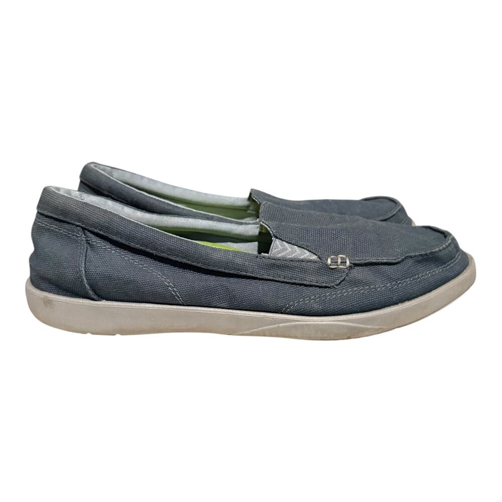 Crocs Walu II Gray Black Canvas Loafer Slip On Comfort Women’s Size 11 - Picture 2 of 9